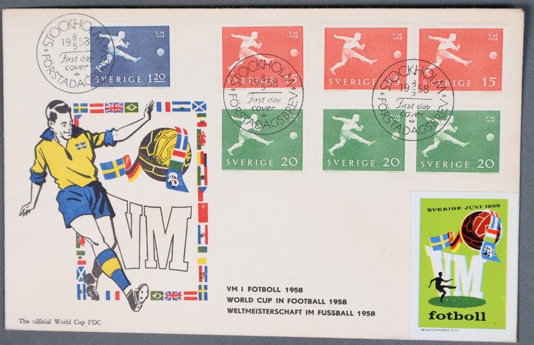 World Cup 1958 Sweden first-day cover